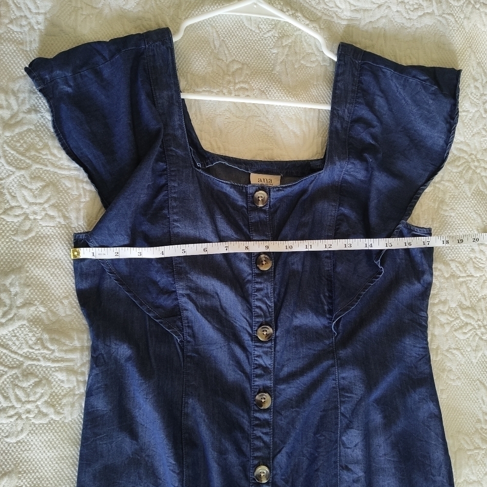 a.n.a Denim Blue Shirt Dress size M - Picture 9 of 10